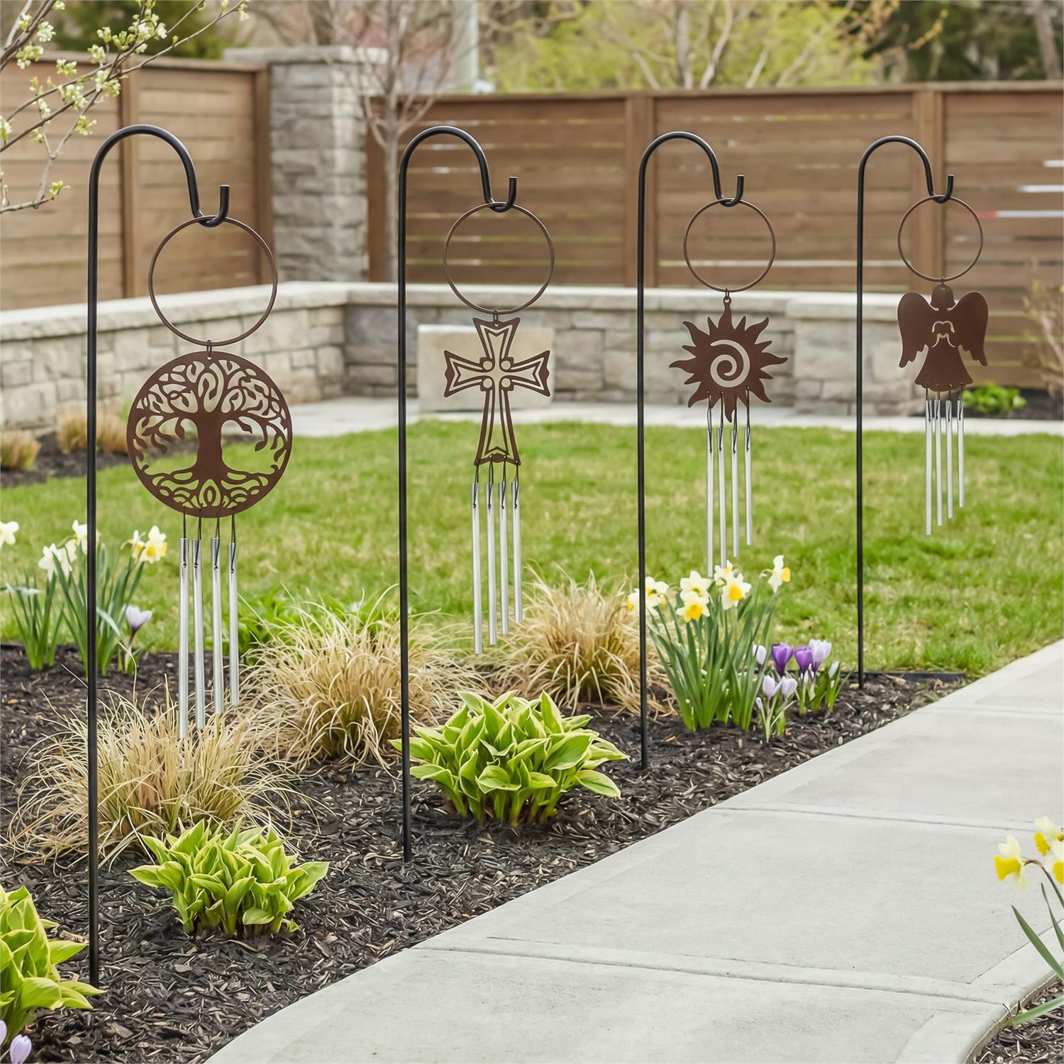 Decorative Door Wind Chime, Metal, 4 Assorted Designs