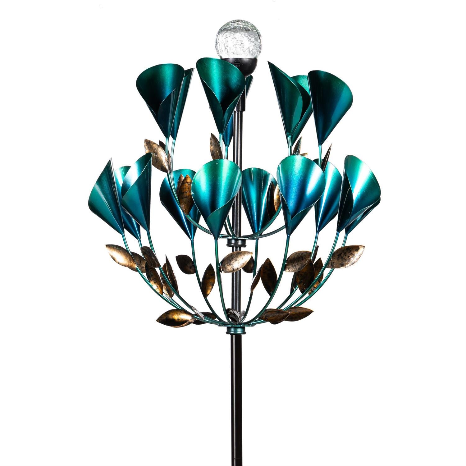 Solar Metal Wind Spinner, Calla Lily, 74H