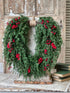 Emerald Falls with Berry Hanging Wreath, 24" - view 2