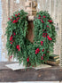 Emerald Falls with Berry Hanging Wreath, 24" - view 3
