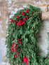 Emerald Falls with Berry Hanging Wreath, 24"