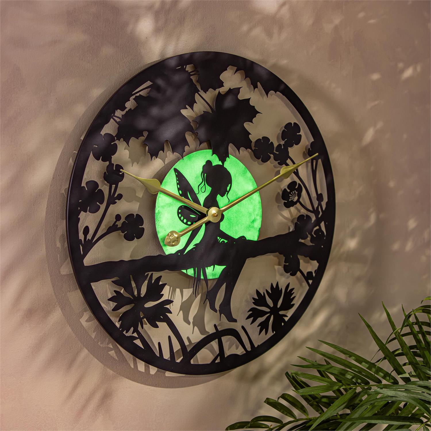 Outdoor Wall Glow-In-the-Dark Clock