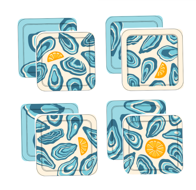 Oyster Twist Coasters Set of 4