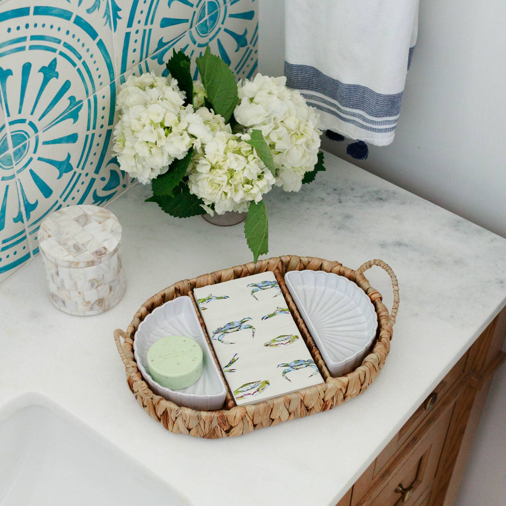 Guest Towel (Set of 12) - Bay Blues