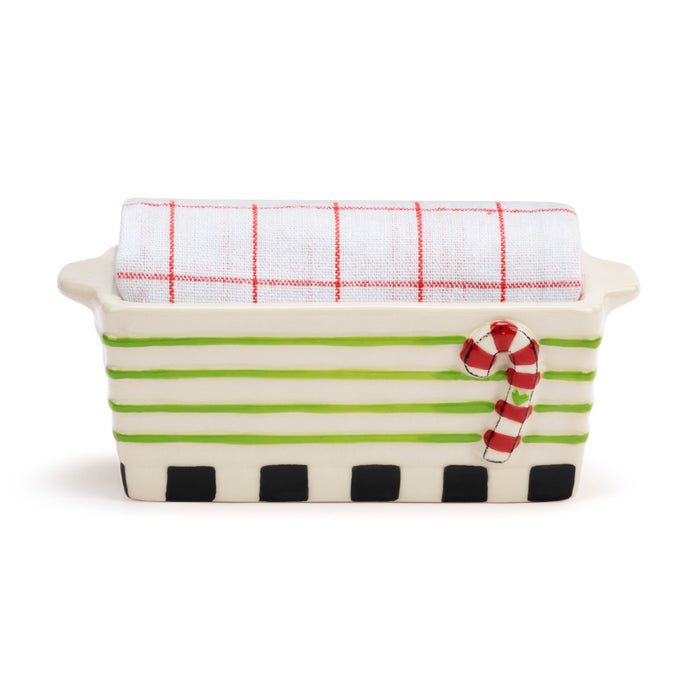 Mini Loaf Pan with Towel Set - Stripes By Demdaco
