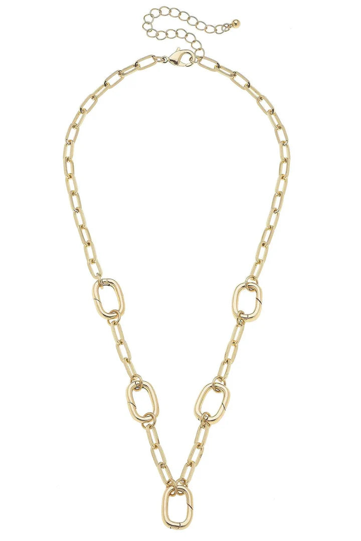 Avery Multi-Charm Collector Necklace Base in Shiny Gold