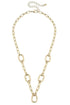 Avery Multi-Charm Collector Necklace Base in Shiny Gold