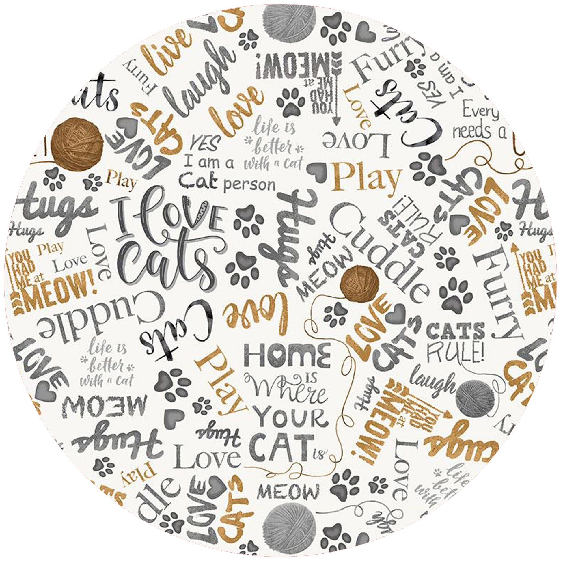 Andreas I Love Cats 8" Silicone Trivet