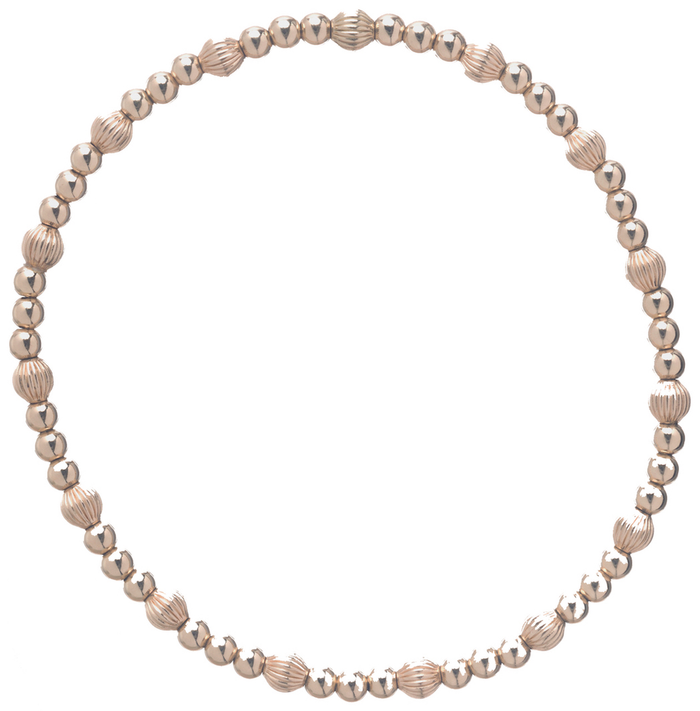 ENEWTON EXTENDS DIGNITY SINCERITY PATTERN 4MM BEAD BRACELET - GOLD ENEWTON