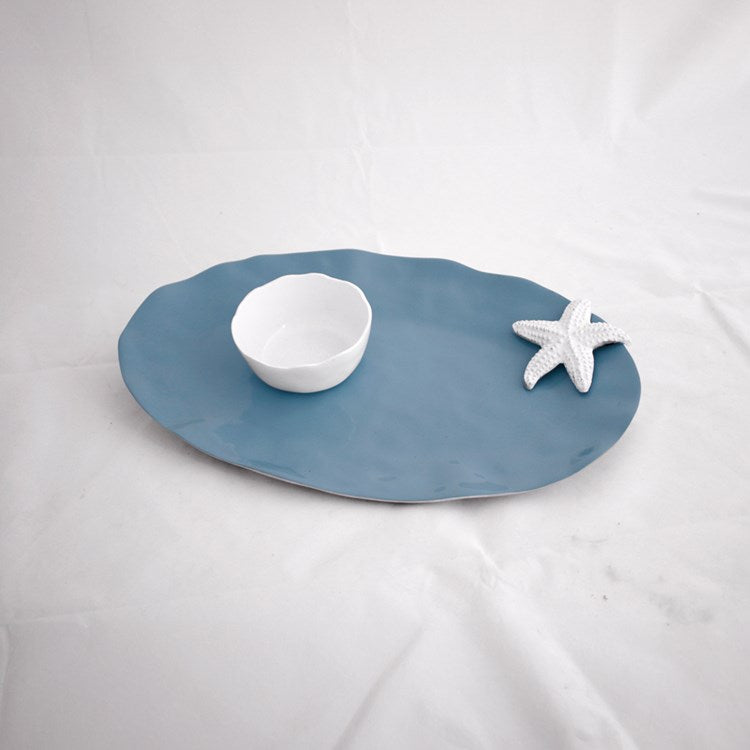 BEATRIZ BALL THANNI Oval Starfish Platter with Dip Bowl - A. Dodson's