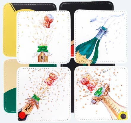 Bubbly Time Coasters Set of 4