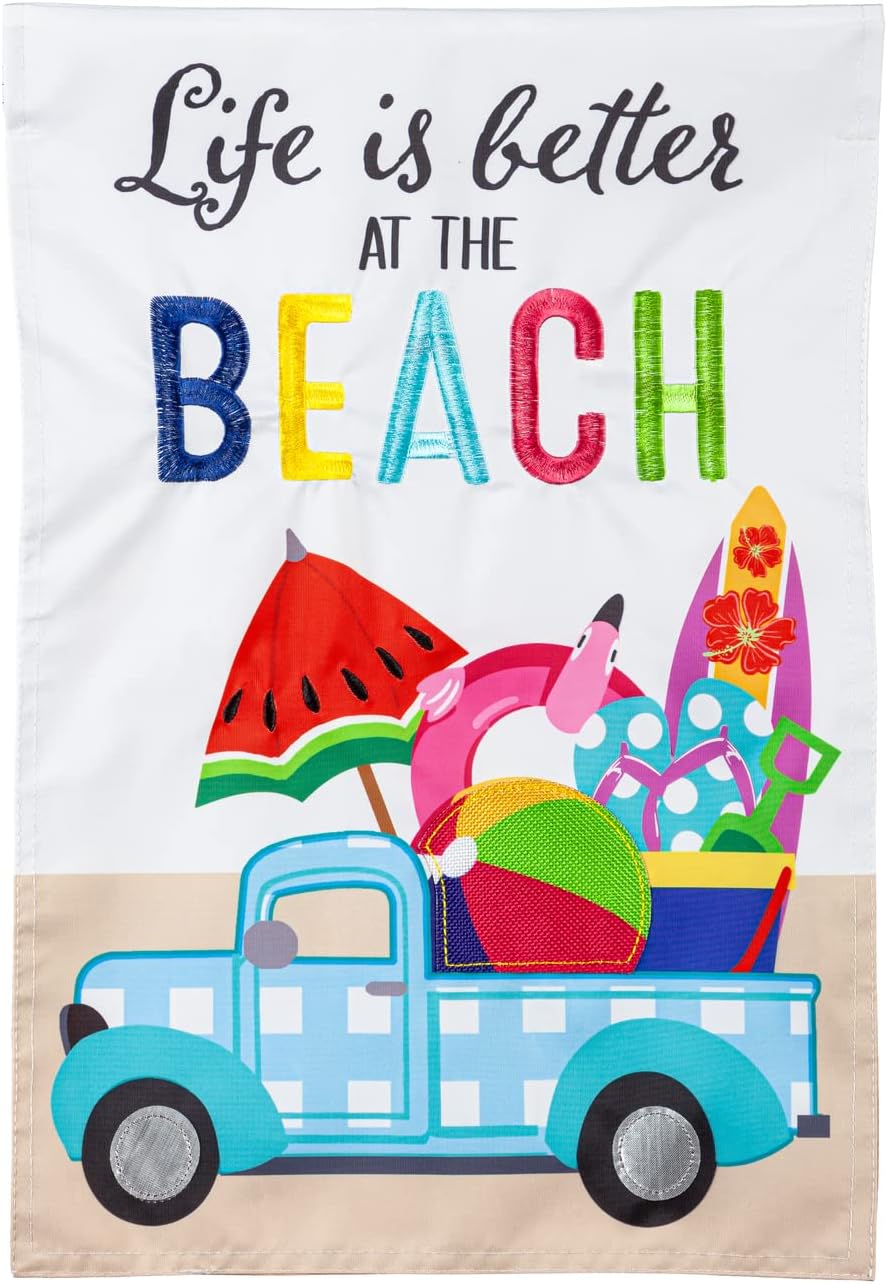 Life is Good at Beach Garden Flag