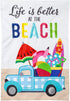 Life is Good at Beach Garden Flag