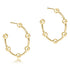beaded simplicity 1" Post Hoop- 4mm Gold by enewton