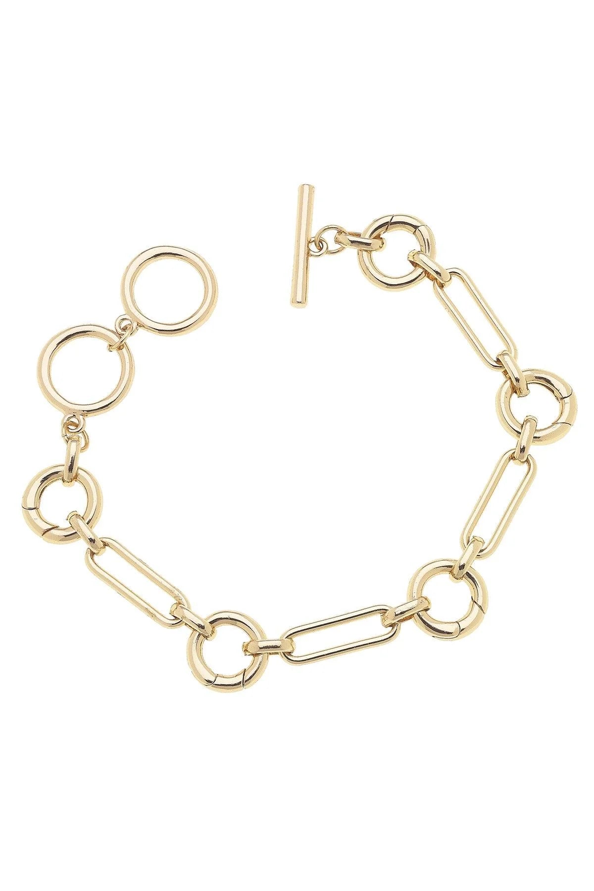 Lilah Multi-Charm Bracelet Base in Shiny Gold