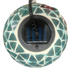 8" Solar Cardinal and Holly Hanging Mosaic Gazing Ball