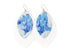 Blue Skies Ahead With White Layered Leather Earrings