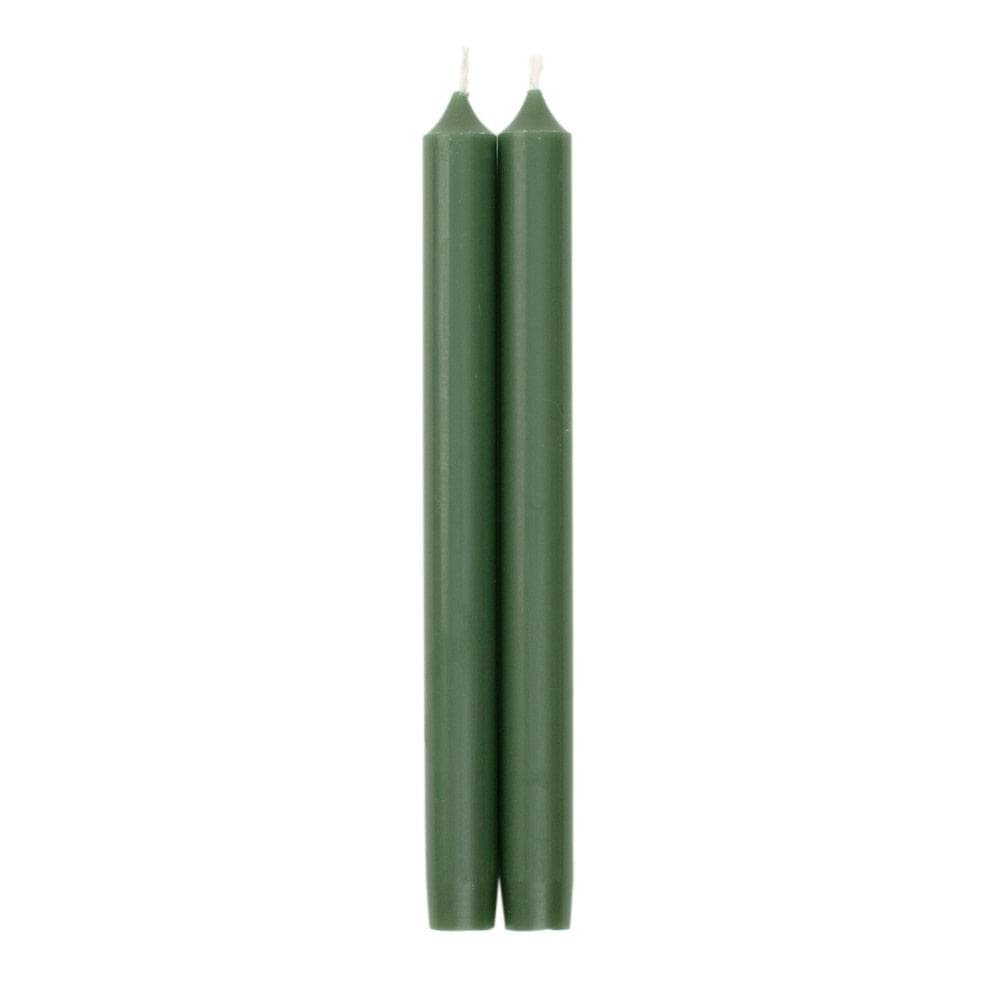 Hunter Green 10" Crown Taper Candles