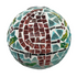 8" Solar Cardinal and Holly Hanging Mosaic Gazing Ball