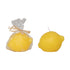 Unscented Lemon Shaped Candle, Yellow