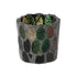 Glass Mosaic Tealight/Votive Holder, Green, Brown & Amber Color