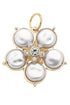 Coin Pearl Flower Charm in Ivory