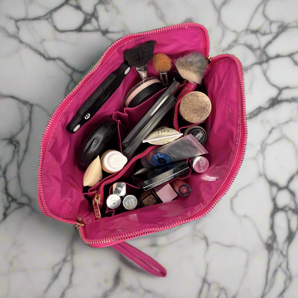 Litt Makeup Case - Fuchsia Velvet