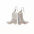 Silver Foil Boots Earrings