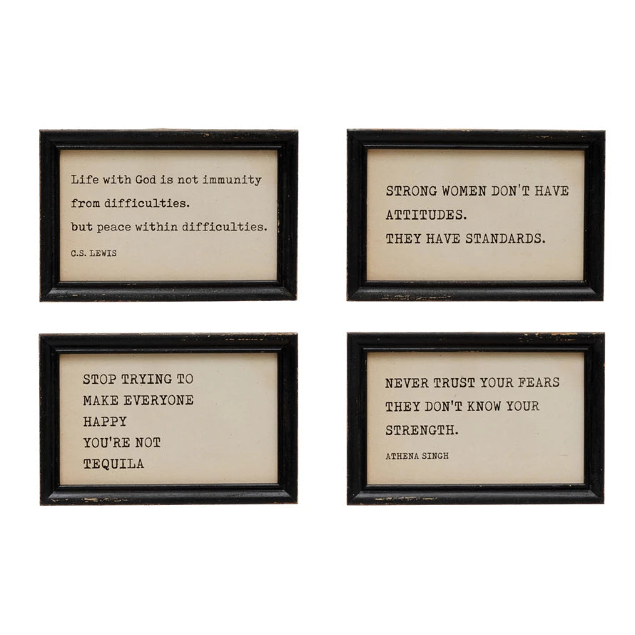 Wood Framed Wall Decor with Saying - A. Dodson's