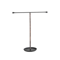 Cast Metal & Leather Wrapped Jewelry Stand
