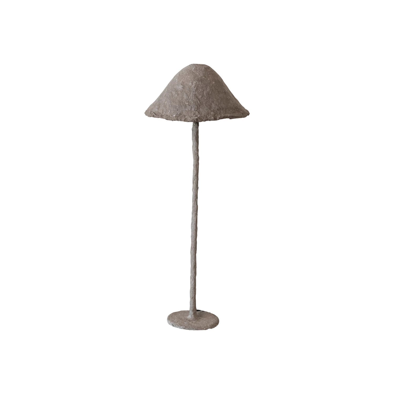Paper Mache & Metal Mushroom Shaped Table Lamp