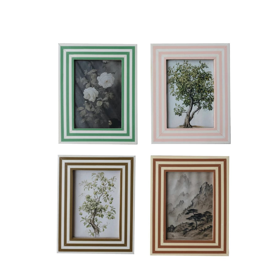 Photo Frame w/ Inlaid Stripes 5 X 7 Inch