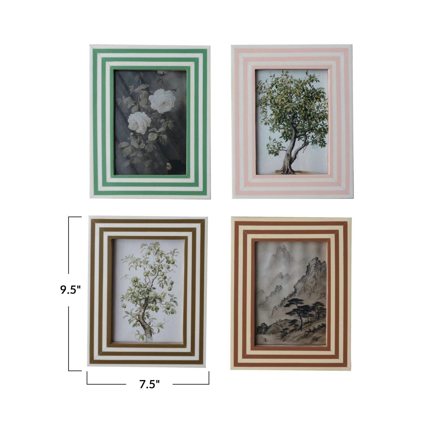 Photo Frame w/ Inlaid Stripes 5 X 7 Inch