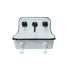 Metal Sink Soap Dish w/ Faucet, White & Black