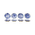 Blue and White Hand-Painted Stoneware Footed Dish, 4 Styles