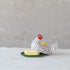 Hand-Painted Vintage Reproduction Hen Shaped Butter Dish with Chicks