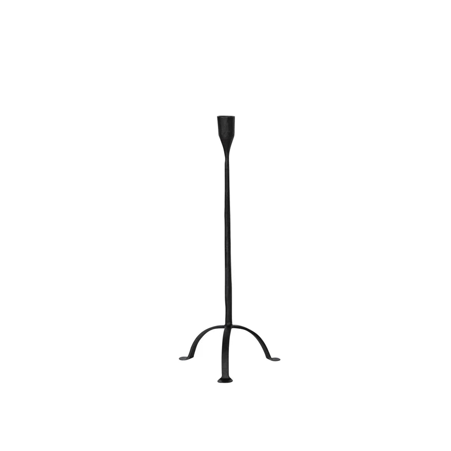 Hand-Forged Cast Iron Footed Taper Holders