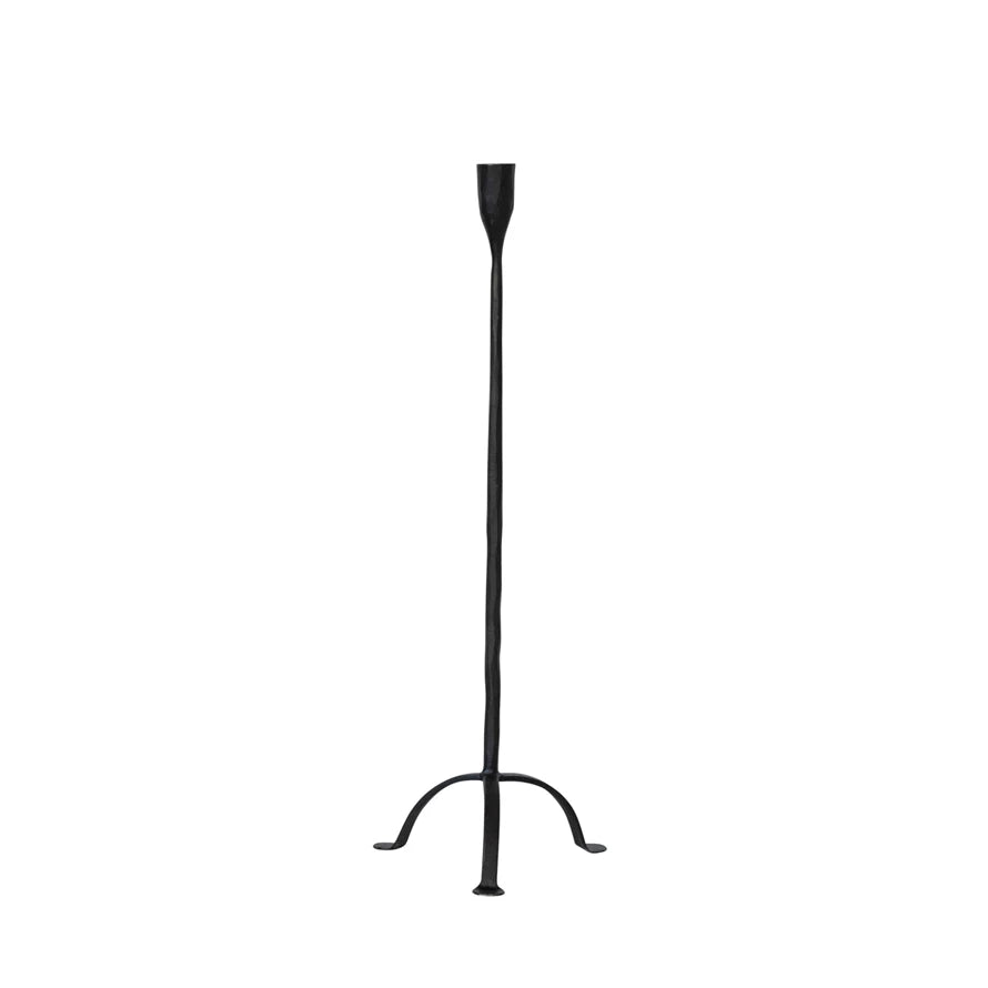 Hand-Forged Cast Iron Footed Taper Holders