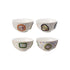 Embossed Hand-Painted Bowl with Gold Electroplating, 4 Styles