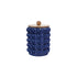 Stoneware Canisters with Raised Dots & Wood Lids