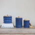Stoneware Canisters with Raised Dots & Wood Lids