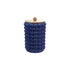 Stoneware Canisters with Raised Dots & Wood Lids
