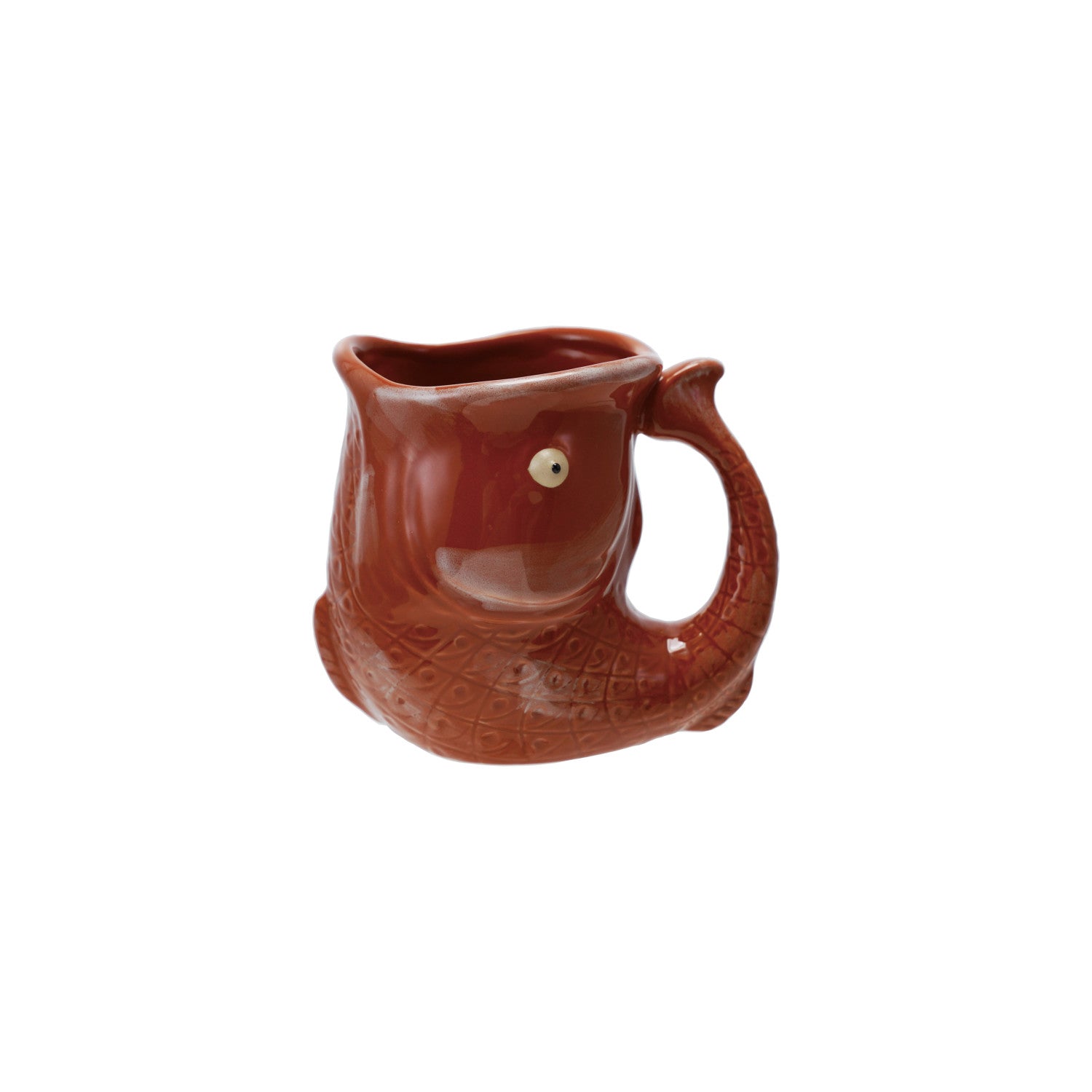 14 oz. Stoneware Fish Shaped Mug (Each Will Vary)