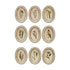 Wood Framed Glass Wall Décor with Flower, 9 Styles