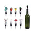 Zinc Alloy Bottle Stopper with Hand-Blown Glass Figure, 8 Styles