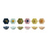 Stoneware Flower Shaped Bowl, Reactive Glaze, 6 Colors
