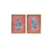Rattan Wrapped Wood Framed Glass Wall Decor with Vase, 2 Styles