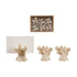 Resin Coral Shaped Place Card/Photo Holders with 12 Paper Cards, Boxed Set of 6