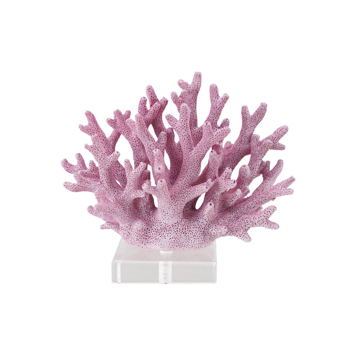 Resin Coral Decor with Acrylic Base, Plum Color