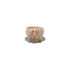 Stoneware Flower Shaped Planter & Saucer, Set of 2 (Holds 4" Pot) (Each One Will Vary)